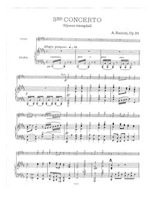 Partition violon et partition de piano, violon Concerto No.3, Op.29
