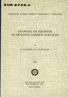 TRAPPING OF KRYPTON IN URANIUM CARBIDE SURFACES