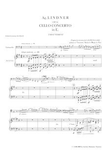Partition violoncelle & partition de piano, violoncelle Concerto en E, Op.34