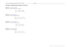 Sujet : Analyse, Equations différentielles linéaires, Systèmes différentiels linéaire d ordre 1