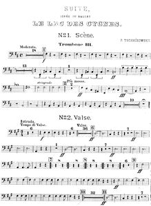 Partition Trombone 3, Swan Lake, Лебединое озеро, Tchaikovsky, Pyotr