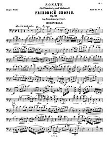 Partition de violoncelle, violoncelle Sonata, G minor par Frédéric Chopin