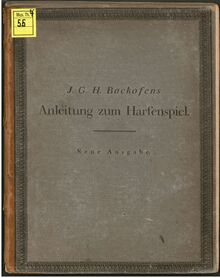 Partition Covers, Anleitung zum Harfenspiel mit eingestreuten Bermerkungen über den Bau der Harfe