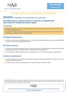 NEXEN - Synthèse d avis NEXEN - CT-7999
