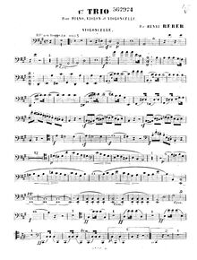 Partition de violoncelle, Piano Trio No.1, Op.8, A Major