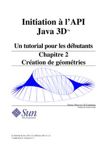 Le tutorial de l'API Java 3D