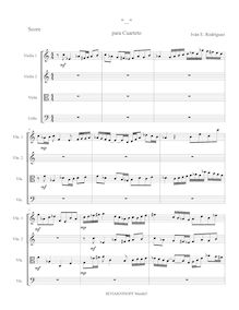 Partition complète,  ...  pour corde quatuor, Quasi una Fuga, Modal, Designed Music Mode