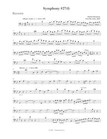 Partition basson, Symphony No.27, B-flat major, Rondeau, Michel