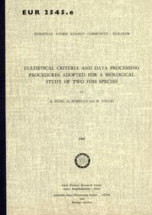 STATISTICAL CRITERIA AND DATA PROCESSING PROCEDURES ADOPTED FOR A BIOLOGICAL OF TWO FISH SPECIES