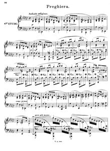 Partition No.8: Preghiera, 12 Romances en Forme d Études, Op.8, Raff, Joachim