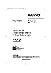 Notice Téléphone sans fil Sanyo  CLT-2425