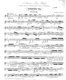 Partition violon 2, corde quatuor No.7, G minor, Rubinstein, Anton