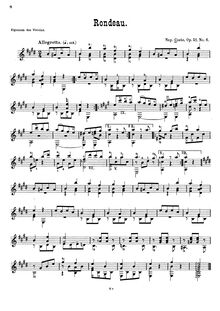 Partition No.6, 14 Pièces pour la Guitare, Op.51, Coste, Napoléon