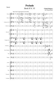 Partition Orchestral Score, préludes (Deuxième livre), Debussy, Claude