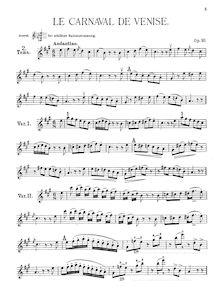 Partition violon et Piano parties, Il carnevale di Venezia, Variations on "O mamma, mamma cara" from "Carnival of Venice"