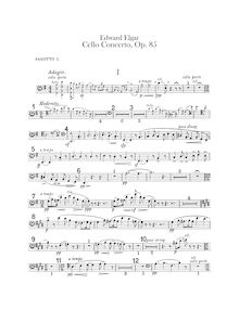 Partition basson 1, 2, violoncelle Concerto en E Minor, Op.85, E minor
