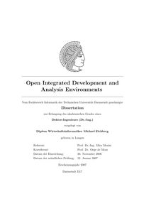 Open integrated development and analysis environments [Elektronische Ressource] / vorgelegt von Michael Eichberg