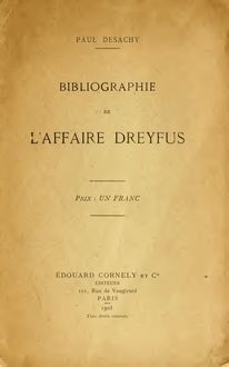 Bibliographie de l affaire Dreyfus..