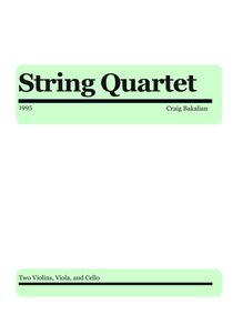 Score, corde quatuor, Bakalian, Craig