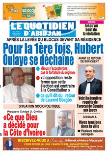 Le Quotidien d’Abidjan n°2989 - du lundi 14 décembre 2020