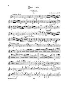 Partition violon 1, corde quatuor No.4, Chetvertaia kvartet str. (etc.?)