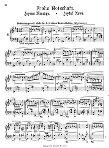 Partition Study No.6, Romantische Studien, Ein Cyclus von siebzehn Klavierstücken