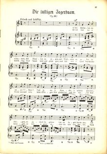 Partition complète (haut), Die lustigen Jagerbuam, Op.31