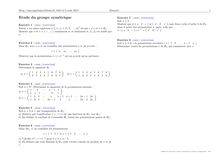 Sujet : Algèbre, Structures algébriques, Etude du groupe symétrique