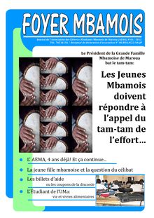 FOYER MBAMOIS N°1: journal de l Association des Elèves et Etudiants Mbamois de Maroua (AEMA)