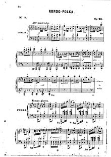 Partition complète, Rondo-Polka, Ravina, Jean Henri