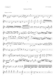 Partition violons II, Symphony en D Major, Op.24, Sinfonia Re Maggiore