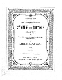 Partition complète et , partie (avec alternate partition de violoncelle), Stimmung und Nocturne, Op.11