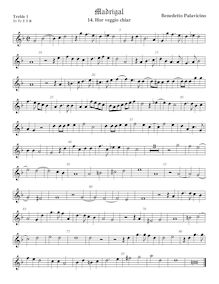 Partition viole de gambe aigue 1, Madrigali a 5 voci, Libro 2, Pallavicino, Benedetto par Benedetto Pallavicino