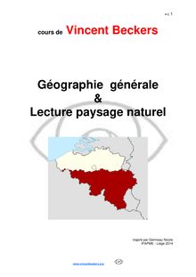 Vincent Beckers lecture paysage naturel géographie