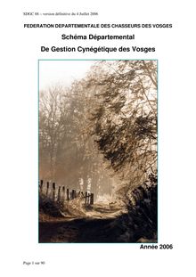 Schéma Départemental De Gestion Cynégétique des Vosges