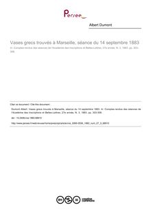 Vases grecs trouvés à Marseille, séance du 14 septembre 1883 - article ; n°3 ; vol.27, pg 303-306