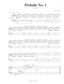 Partition de piano, Prelude No. 1, C Major, Csige, Paul
