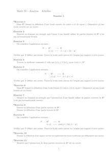 Math IV Analyse Kholles Semaine