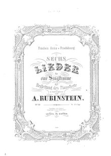 Partition complète, 6 German chansons, Op.33, Sechs Lieder für eine Singstimme mit Begleitung des Pianoforte