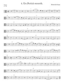 Partition ténor viole de gambe, alto clef, Secular travaux, Isaac, Heinrich par Heinrich Isaac