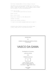 Vasco da Gama - Livro de Leitura para familias e escolas