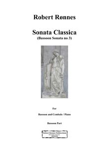 Partition basson , partie, Sonata Classica, Rønnes, Robert
