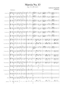 Partition complète, Marcia No.13, Op.171, Ponchielli, Amilcare