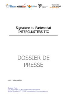 Consulter le dossier de presse. - Dossier de presse France clusters