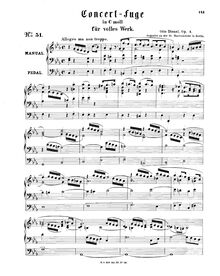 Partition complète, Concert-Fuge, Op.1, Dienel, Otto