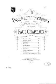 Partition No.2 Allegro-Agitato, 10 Pièces caractéristiques, Chabeaux, Paul