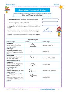 Grade 6 Maths Workbook - Geometry: Lines And Angles