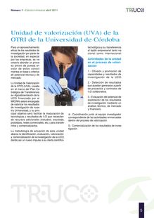 Unidad de valoración (UVA) de la OTRI de la Universidad de Córdoba