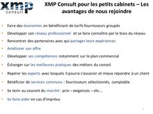 XMP CONSULT pour les petits cabinets de conseil - Les raisons de nous rejoindre