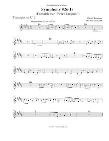 Partition trompette 2, Symphony No.26, B major, Rondeau, Michel